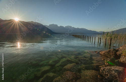 Lever de soleil, Sevrier, lac d'Annecy