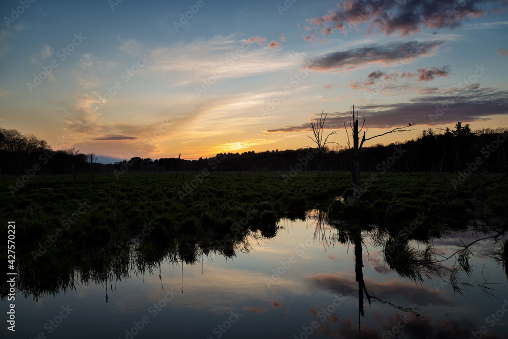 Sunset in Sudbury Massachusetts Sunset in Sudbury Massachusetts