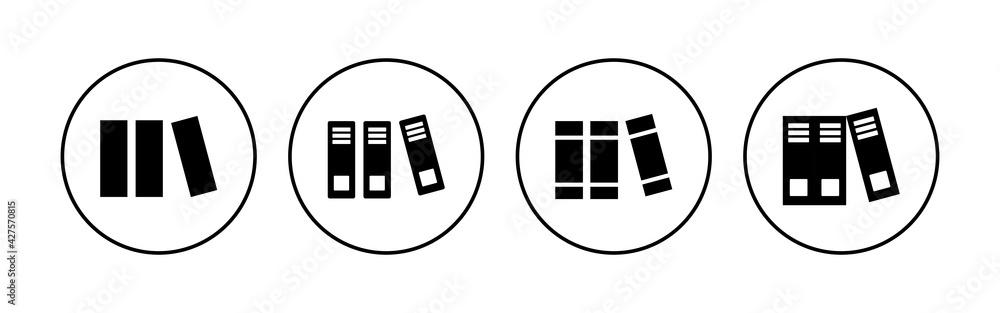 Fototapeta premium Library icon set. education icon vector