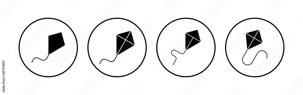 Kite icon set. kite vector icon. Kite icon set. kite vector icon.