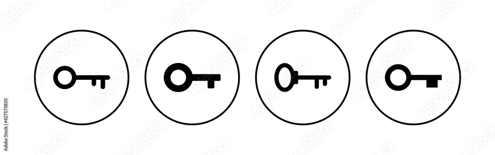 Key icon set. Key vector icon. Key symbol Key icon set. Key vector icon. Key symbol