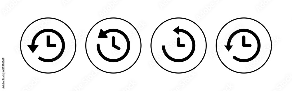 History icon set. recent event history History icon set. recent event history