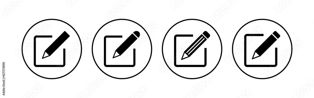 Edit icon set. edit document icon. edit text icon. pencil. sign up Edit icon set. edit document icon. edit text icon. pencil. sign up
