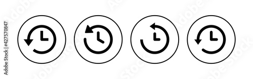 History icon set. recent event history