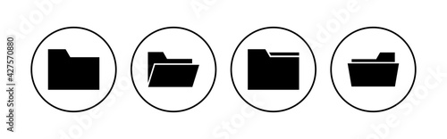 Folder icon set. folder vector icon