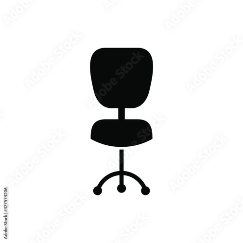 simple chair icon on white background