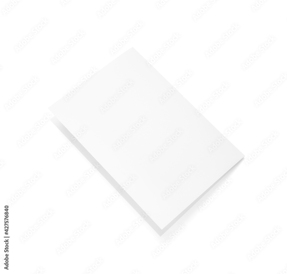 Blank brochure on white background Blank brochure on white background