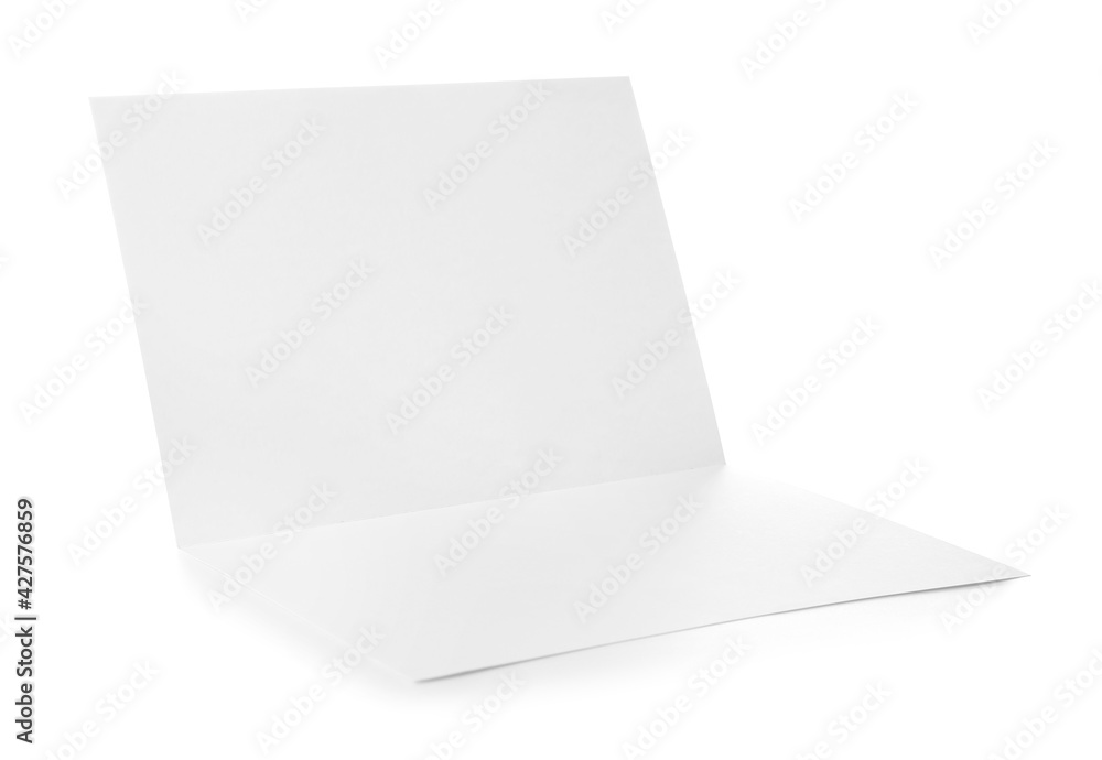Blank brochure on white background Blank brochure on white background