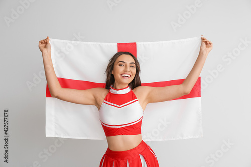 Beautiful cheerleader with ...