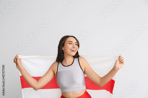 Beautiful cheerleader with ...