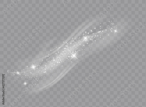 Snow and wind on a transparent background. White gradient decorative element.vector illustration. winter and snow with fog. wind and fog.