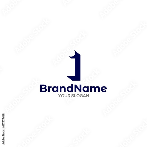 Free Download Letter i Negative Space Logo Design Vector - GFXLoad