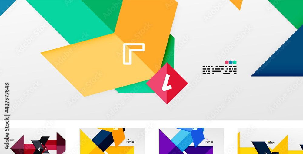 Flat style colorful geometric shapes abstract wallpapers Flat style colorful geometric shapes abstract wallpapers