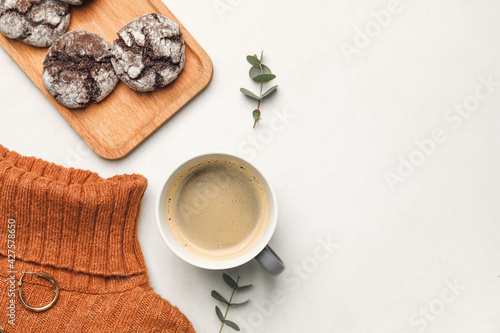 Cup of coffee with cookies ...