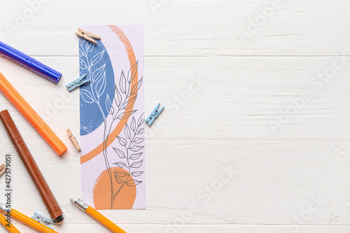 Bookmark and stationery on ...
