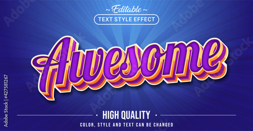 Editable text style effect - Awesome text style theme.