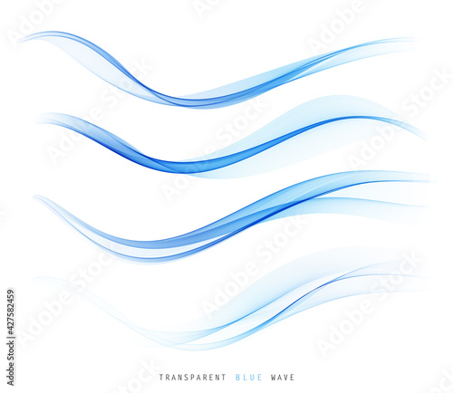 Vector abstract colorful flowing wave lines isolated on white background. Design element for technology, science, modern concept.