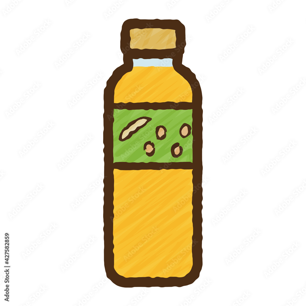 シンプルでかわいい大豆油のイラスト 手描き風 シンプルでかわいい大豆油のイラスト 手描き風