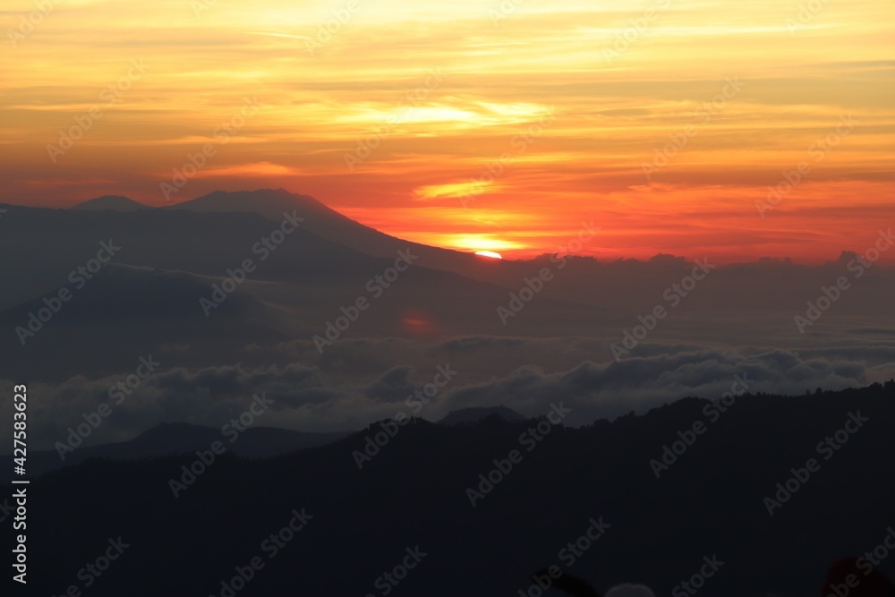 Fototapeta premium Sun rise at Mount Bromo East Java Indonesia