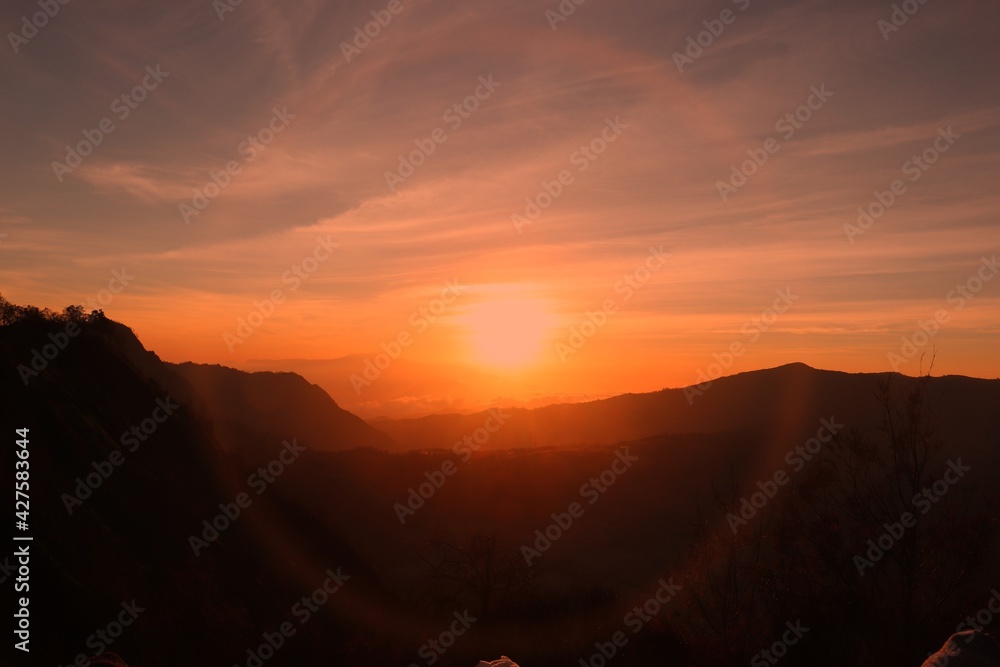 Sun rise at Mount Bromo East Java Indonesia