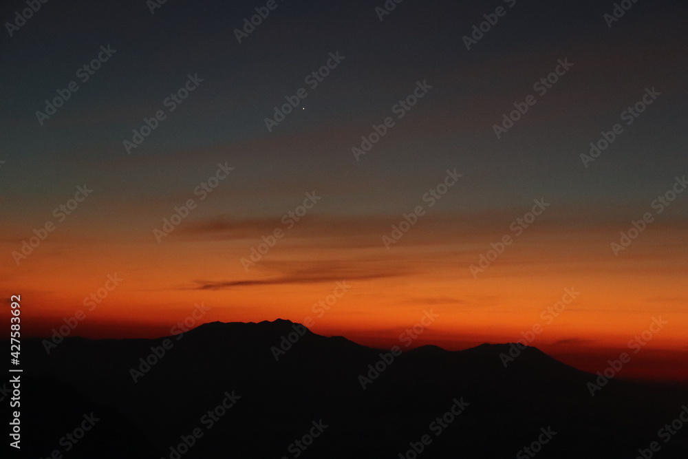 Sun rise at Mount Bromo East Java Indonesia