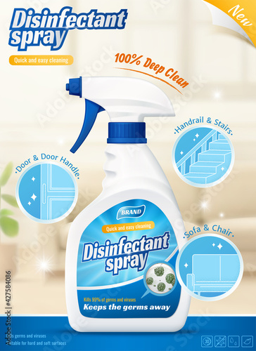 Sanitizer spray ad template