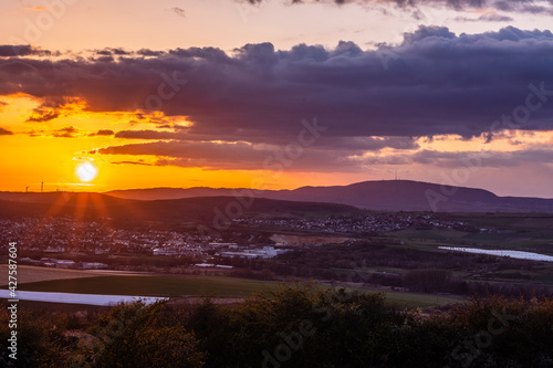 sunset in the mountains