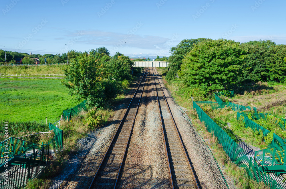 Railway line near to Prestatyn Railway line near to Prestatyn