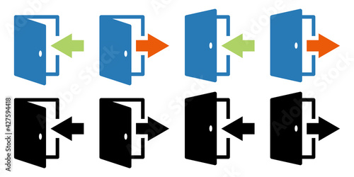 入退室のアイコンのセット