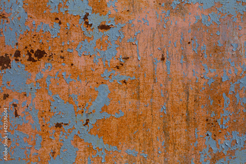 Rusty iron metal wall background texture