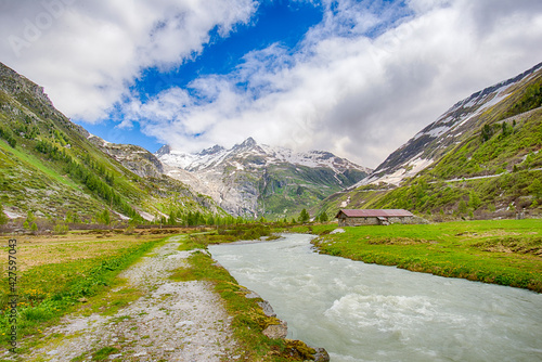 Quadro em tela Die Rhone im Rhonetal - Grand Tour of Switzerland