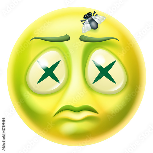 Dead Zombie Emoticon Cartoo...