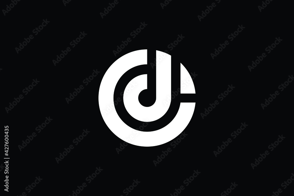 Vetor de Creative Innovative Initial CJ logo and JC logo. CJ Letter