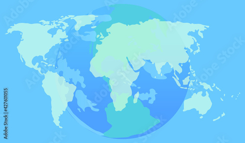 World map vector for copy space