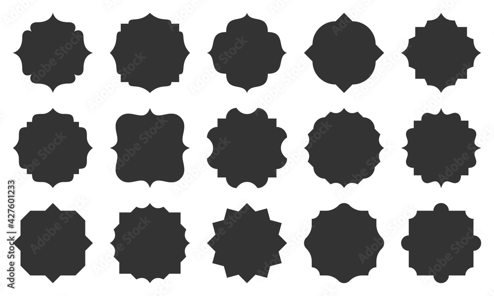 Elegant royal frames set. Decorative retro blank shapes. Vintage emblem labels. Victorian classic price tag border design. Empty cover packaging sticker. Contour scrapbook text frame, vignette stamp Elegant royal frames set. Decorative retro blank shapes. Vintage emblem labels. Victorian classic price tag border design. Empty cover packaging sticker. Contour scrapbook text frame, vignette stamp