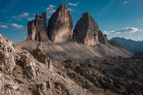 Tre Cime di Laveredo, three spectacular mountain peaks in Tre Cime di Lavaredo National Park, Sesto Dolomites, South Tyrol, Italy  © Hoan