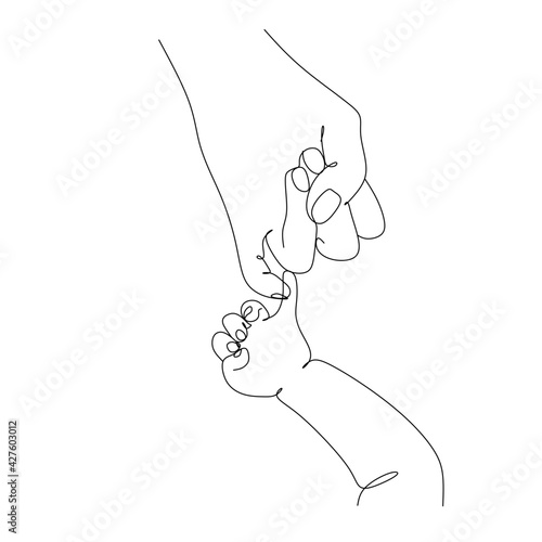 Pregnant woman one line drawing on white isolated background. Vector illustration