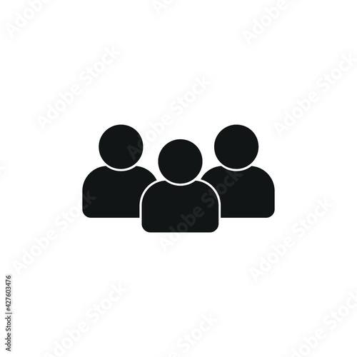 Talking people vector icon isolated on white background