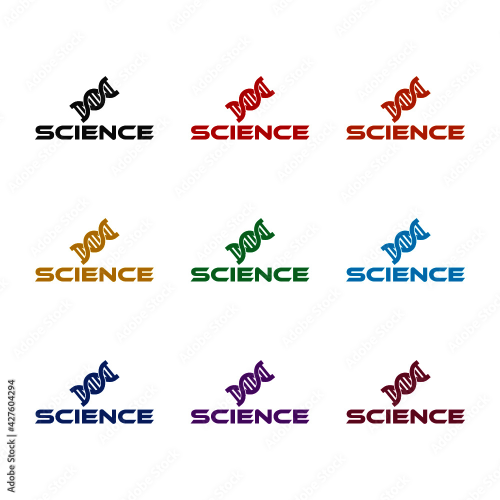 Science icon isolated on white background color set Science icon isolated on white background color set