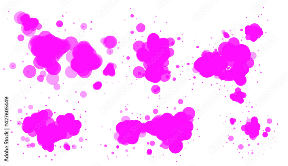 Fototapeta premium Realistic pink splatter design illustration