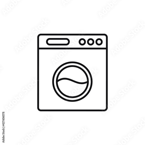 Washing machine Icon and illustration