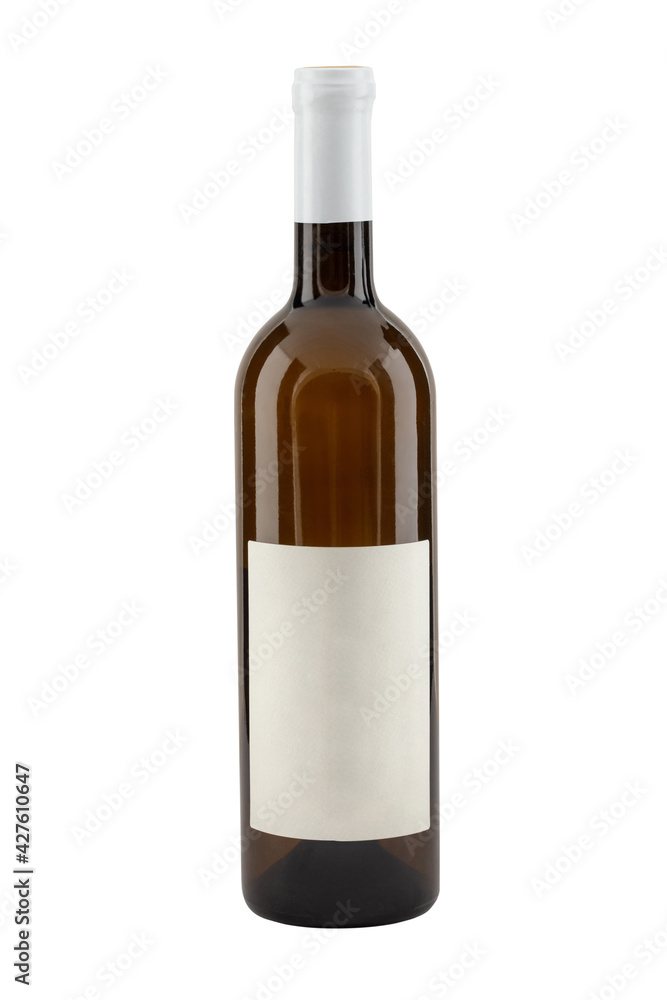 Wine bottle mockup isolated on white Wine bottle mockup isolated on white