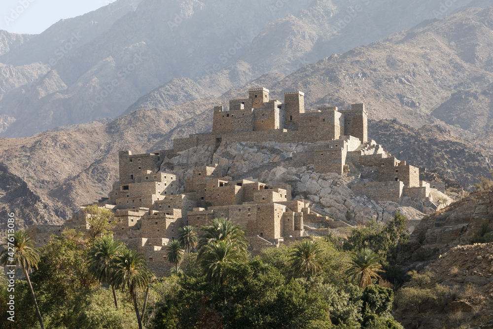 The village of Thee Ain in Al-Baha, Saudi Arabia is a unique heritage site that includes old archaeological buildings