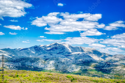 Fototapeta Naklejka Na Ścianę i Meble -  Mountain view from Fort Imperial, Dubrovnik, Croatia