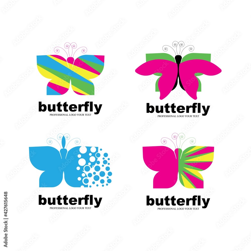 Beauty Butterfly Logo Template Vector icon design
