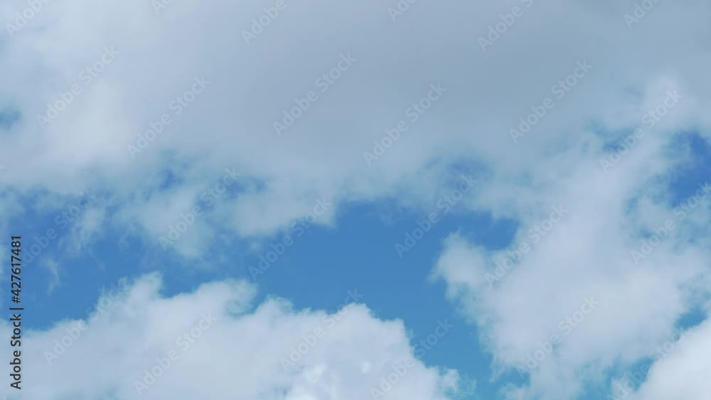 White Puffy Cumulus Clouds and Light Blue Sky. Time Lapse of White Clouds Flying in the Blue Sky. Background of White Clouds and Sky on a Cloudy Sunny Day. Good Weather Forecast, Cloud Cover, Atmosphe White Puffy Cumulus Clouds and Light Blue Sky. Time Lapse of White Clouds Flying in the Blue Sky. Background of White Clouds and Sky on a Cloudy Sunny Day. Good Weather Forecast, Cloud Cover, Atmosphe