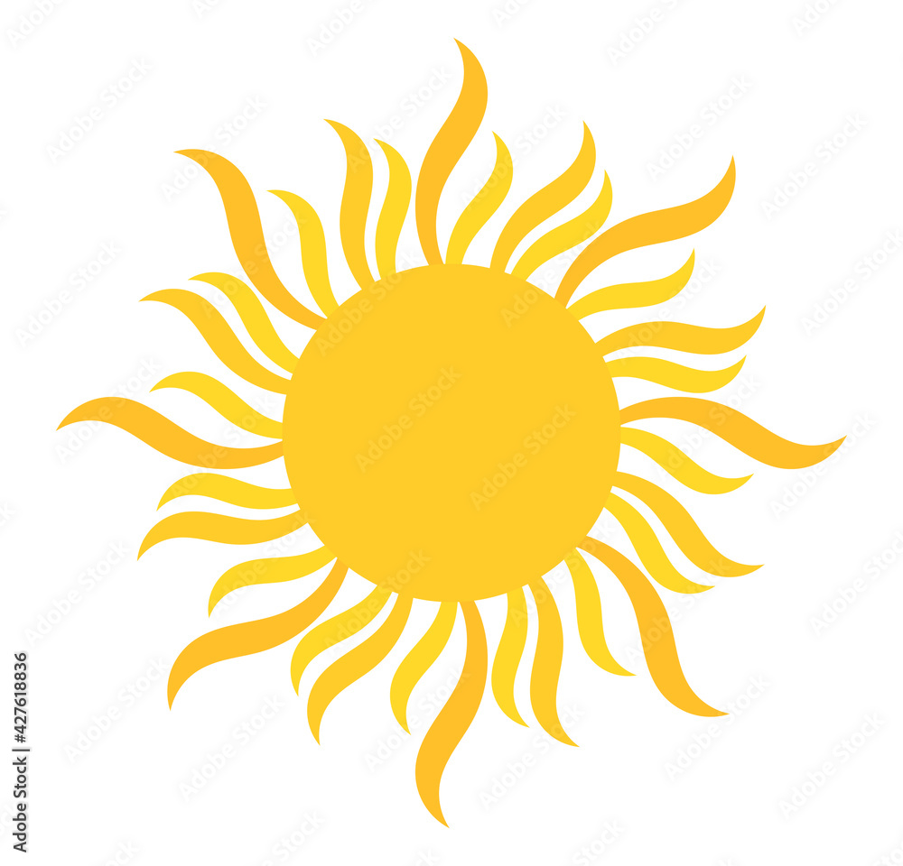 Sun shining icon. Sun symbol. Sun shining icon. Sun symbol.