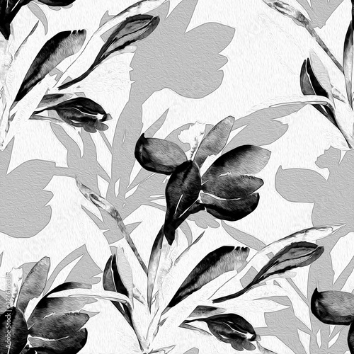 Seamless pattern of spring flowers.