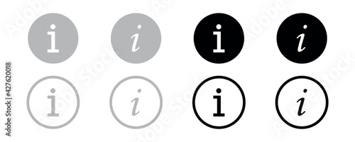 Information vector icon collection. Information Logo. Vector illustration.
