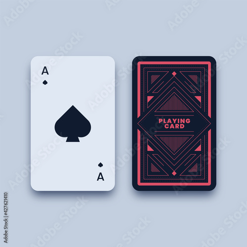 Ace of spades playing card illustration